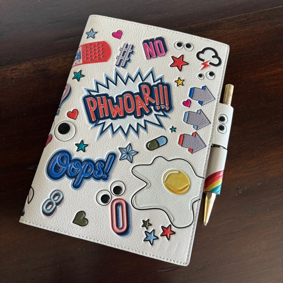 Anya Hindmarch All Over Stickers A5 Journal Plain Notebook Giftable Brand New - Picture 4 of 8